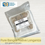 Pure Bangus Native Longanisa (200 Grams 8-10 Pcs Per Pack)