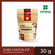 Dark Chocolate Cacao with Roasted Pili Nut Bits (30g)