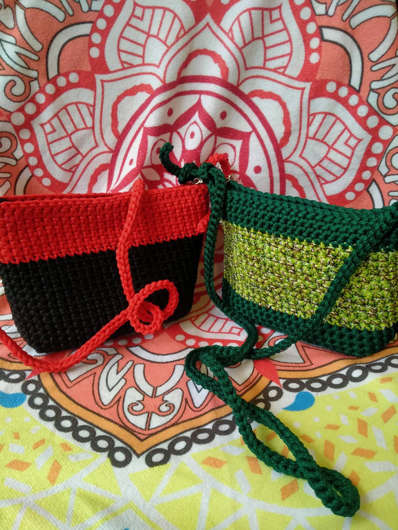 Crochet Sling Bag with Adjustable strap