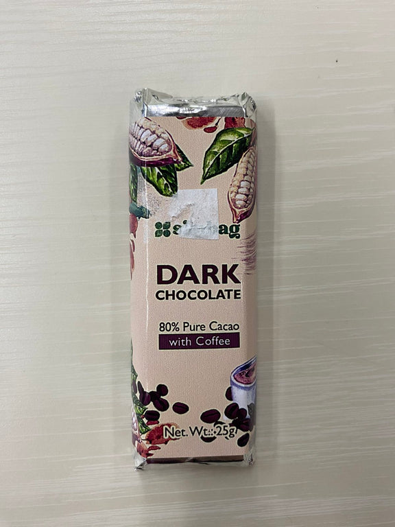 Dark Chocolate 80% Pure Cacao with Coffee (25g)